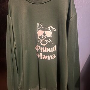 Green 'Pitbull Mama' Sweatshirt
